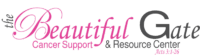 The Beautiful Gate Cancer Support & Resource Center Pink and Black logo